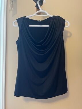 Vintage black cowl neck top
